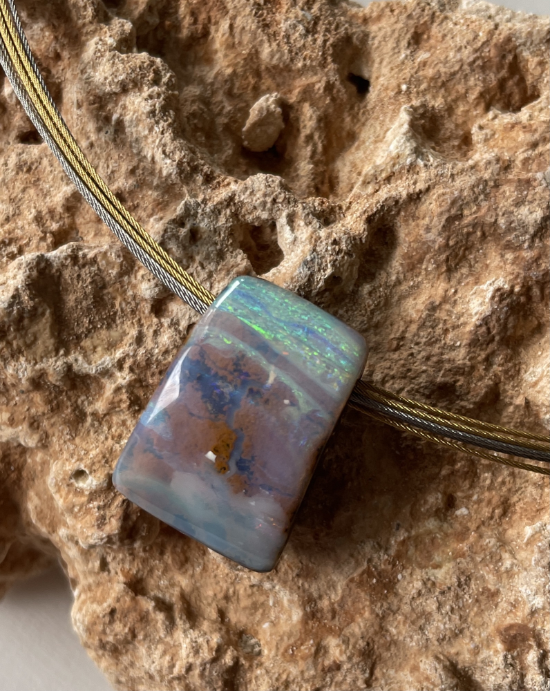 Boulder-Opal Anhänger gebohrt